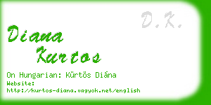 diana kurtos business card
